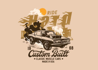 ride hard t shirt design online