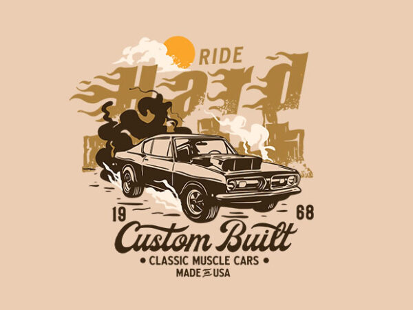 Ride hard t shirt design online