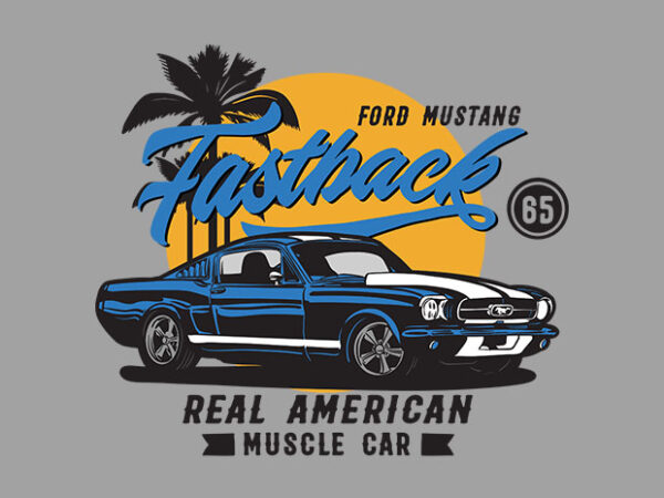 Fastback t shirt graphic design