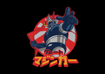 great mazinger t shirt design template