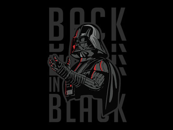 Back in black t shirt template