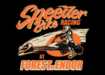 speeder bike racing t shirt template vector