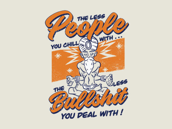 Less people t shirt vector graphic