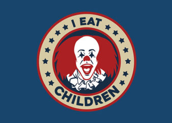 i eat children t shirt design for sale