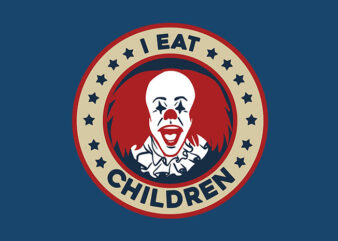 i eat children t shirt design for sale