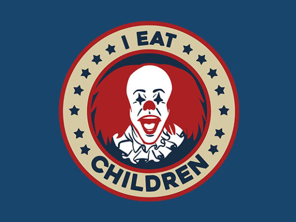 I eat children t shirt design for sale