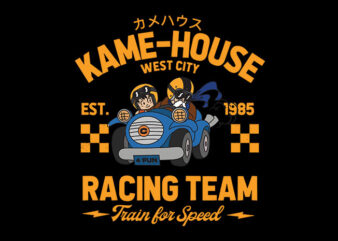 kamehouse racing team t shirt vector art