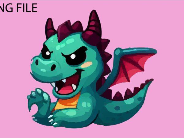 Dragon colorful sticker png sublimation t shirt vector illustration