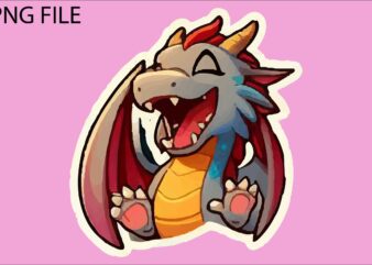 Dragon colorful sticker PNG Sublimation