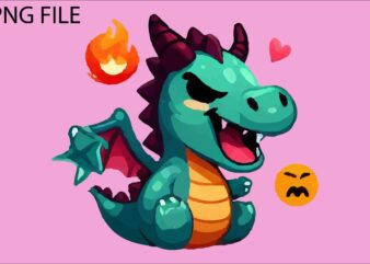 Dragon colorful sticker PNG Sublimation
