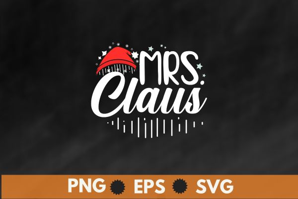 Mrs claus couples matching christmas santa t-shirt design vector, claus, christmas, santa, mr, mrs, couples, matching, shirt