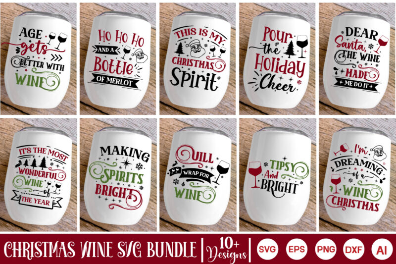 Christmas Wine SVG Bundle, Christmas Wine Svg Design, Christmas SVG Design, Christmas Wine Svg Bundle, Quotes Svg, Wine Svg, Wine Svg Bundl