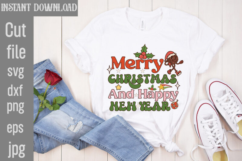 Retro Christmas T-shirt Bundle,20 Designs,on Sell Design,Big Sell Design,Png Bundle,Christmas T-shirt Designs