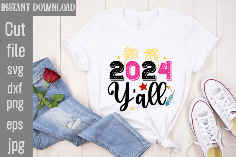 Happy New Year 2024 T-shirt Bundle,20 Designs,Happy New Year 2024 SVG Bundle,New Years SVG Bundle, New Year’s Eve Quote, Cheers 2024 Saying,