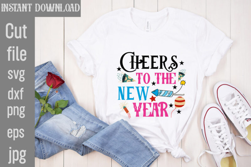 Happy New Year 2024 T-shirt Bundle,20 Designs,Happy New Year 2024 SVG Bundle,New Years SVG Bundle, New Year’s Eve Quote, Cheers 2024 Saying,