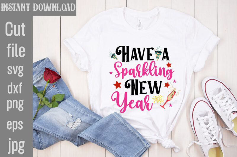 Happy New Year 2024 T-shirt Bundle,20 Designs,Happy New Year 2024 SVG Bundle,New Years SVG Bundle, New Year’s Eve Quote, Cheers 2024 Saying,