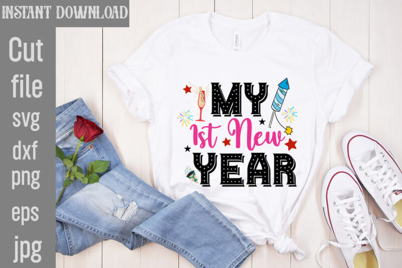 Happy New Year 2024 T-shirt Bundle,20 Designs,Happy New Year 2024 SVG Bundle,New Years SVG Bundle, New Year’s Eve Quote, Cheers 2024 Saying,