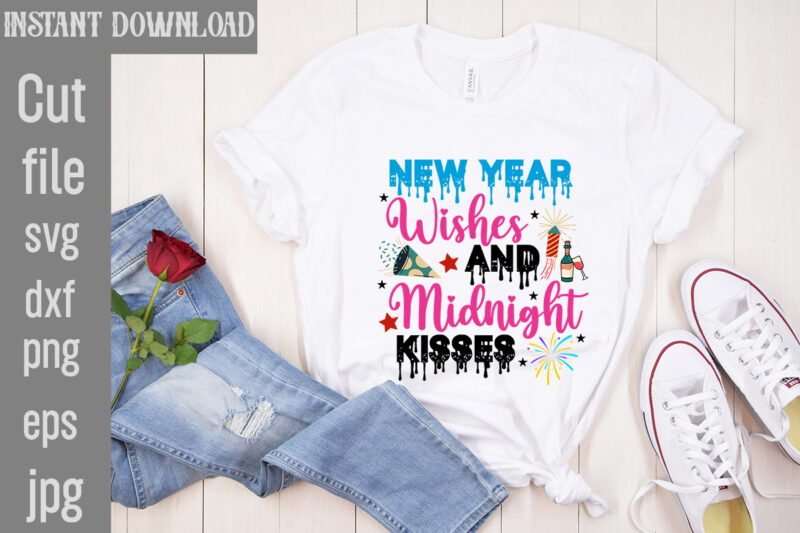 Happy New Year 2024 T-shirt Bundle,20 Designs,Happy New Year 2024 SVG Bundle,New Years SVG Bundle, New Year’s Eve Quote, Cheers 2024 Saying,