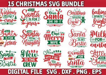 Christmas Bundle, Christmas SVG Bundle, Christmas Saying Svg, Christmas Clip Art, Cricut, Silhouette Cut File, Funny Christmas SVG Bundle