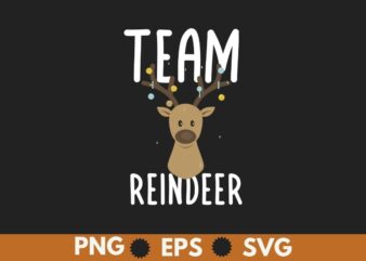 Team Reindeer Christmas Theme Funny Reindeer T-Shirt design vector, reindeer, christmas, funny, team, merry, theme, t-shirt
