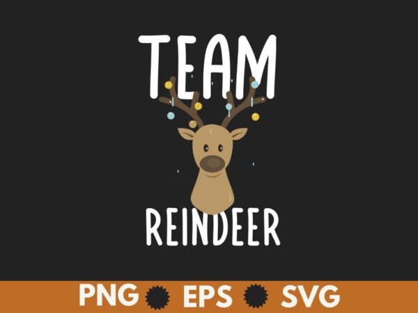 Team reindeer christmas theme funny reindeer t-shirt design vector, reindeer, christmas, funny, team, merry, theme, t-shirt