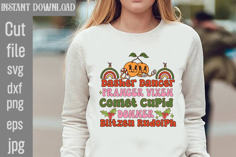 Retro Christmas T-shirt Bundle,20 Designs,on Sell Design,Big Sell Design,Png Bundle,Christmas T-shirt Designs