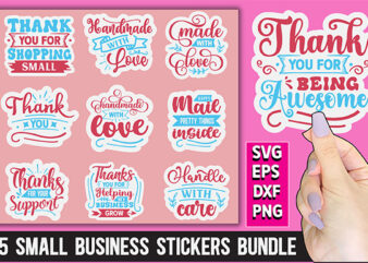 Retro Small Business Stickers Bundle PNG, Retro Sticker PNG,Mega SVG Bundle, T Shirt Designs SVG, Svg Files for Cricut