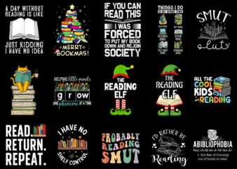 15 Reading Shirt Designs Bundle For Commercial Use Part 1, Reading T-shirt, Reading png file, Reading digital file, Reading gift, Reading do