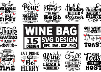 Christmas Wine Bag Bundle, Wine SVG Bundle, Christmas Wine SVG Bundle, Christmas Wine svg, dxf, png instant download, Wine Bag Bundle svg t shirt vector file