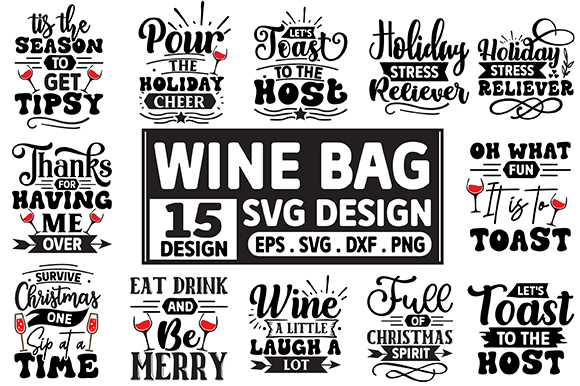 Christmas wine bag bundle, wine svg bundle, christmas wine svg bundle, christmas wine svg, dxf, png instant download, wine bag bundle svg t shirt vector file