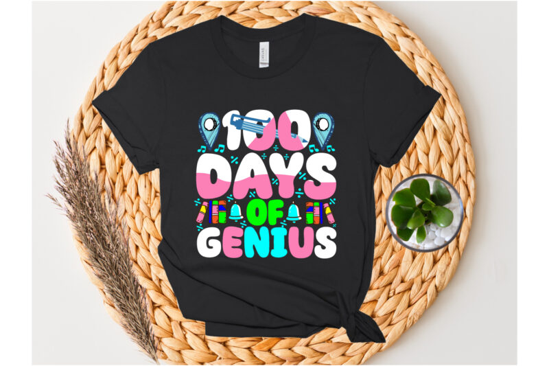 100 days of genius SVG Design . 100 days of genius T-shirt Design . 100 days of genius Design For 2024. 100 days of genius Vector Design .
