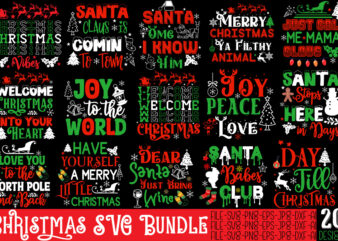 Christmas T-shirt Designs Bundle, 20 Designs,On Sell Designs,Christmas Designs Bundle,Christmas SVG Design, Christmas Tree Bundle, Christmas