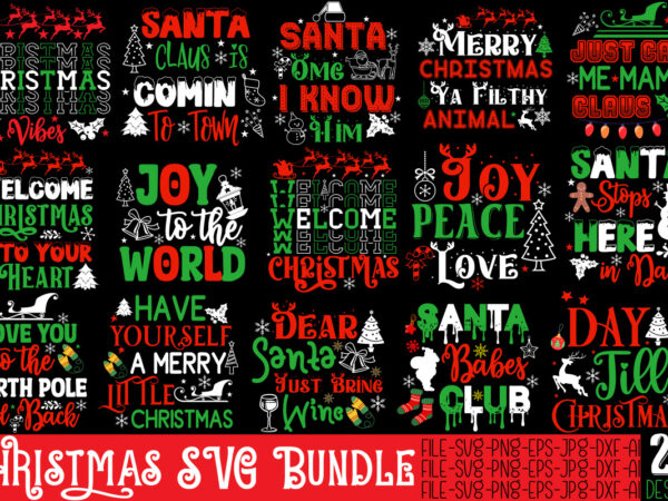 Christmas t-shirt designs bundle, 20 designs,on sell designs,christmas designs bundle,christmas svg design, christmas tree bundle, christmas