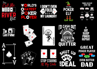 15 Poker Shirt Designs Bundle For Commercial Use Part 1, Poker T-shirt, Poker png file, Poker digital file, Poker gift, Poker download, Poke