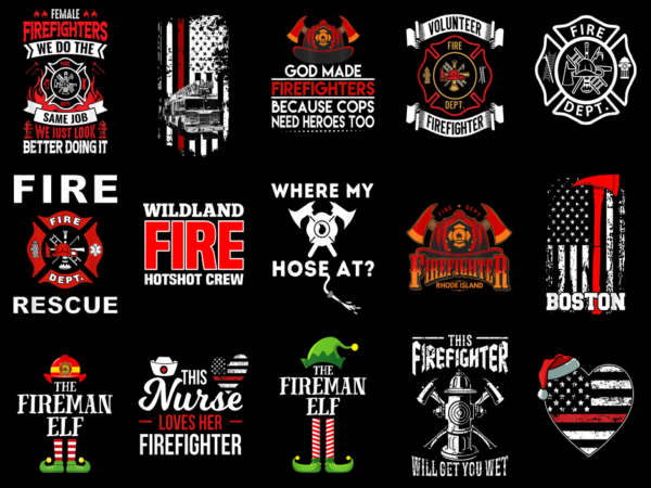 15 fireman shirt designs bundle for commercial use part 1, fireman t-shirt, fireman png file, fireman digital file, fireman gift, fireman do