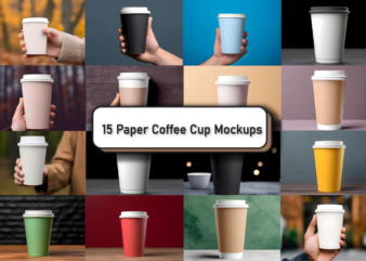 Paper Coffee Cup Mockup Bundle t shirt illustration