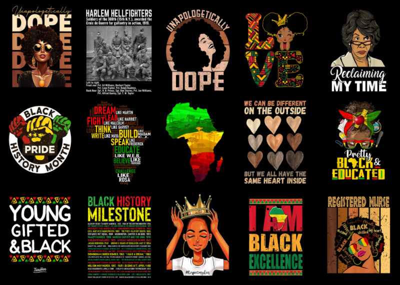 15 Black History Month Shirt Designs Bundle For Commercial Use Part 10, Black History Month T-shirt, Black History Month png file, Black His