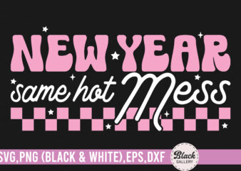 Retro Pink New Year Quote SVG t shirt design online