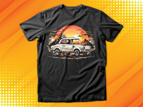 Monster truck sunset t-shirt