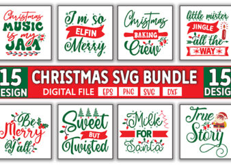 Merry Christmas SVG Bundle, Merry Christmas Saying Svg, Christmas Clip Art, Cricut, Silhouette Cut File,Funny Christmas SVG Bundle