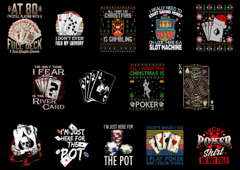 15 Poker Shirt Designs Bundle For Commercial Use Part 11, Poker T-shirt, Poker png file, Poker digital file, Poker gift, Poker download