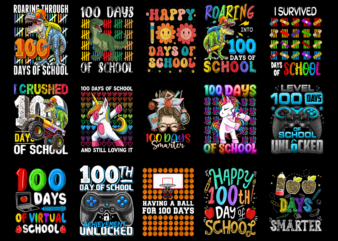 15 100 Days of School Shirt Designs Bundle For Commercial Use Part 18, 100 Days of School T-shirt, 100 Days of School png file, 100 Days of
