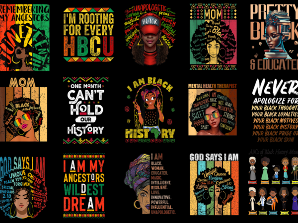 15 black history month shirt designs bundle for commercial use part 12, black history month t-shirt, black history month png file, black his
