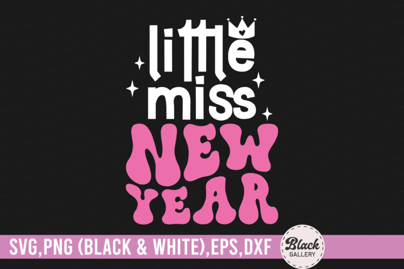 Retro Pink New Year Quote SVG