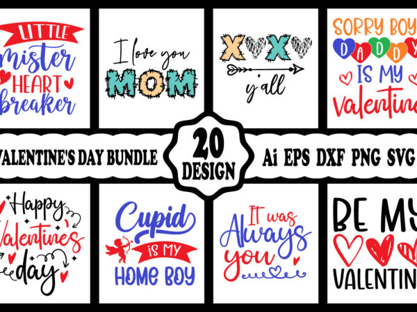 Happy valentine’s day shirt design print template gift for valentine’s bundle