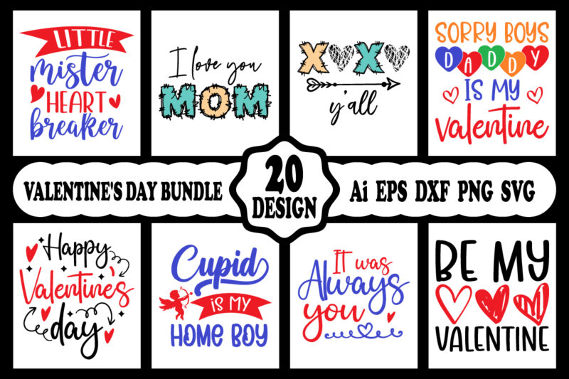 Happy valentine’s day shirt Design Print Template Gift For Valentine’s bundle