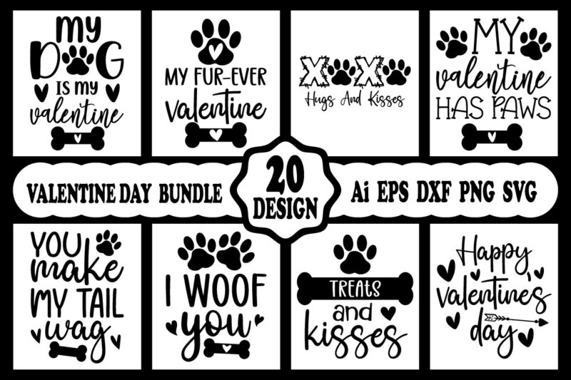 Dog Bandana svg Bundle, Valentine’s Day Dog Bandana svg, Valentine’s Day svg, Dog valentine svg, Dog Life svg, dog valentine quotes, Dog