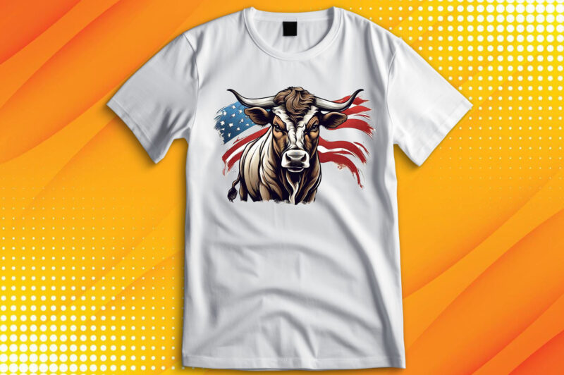 American patriot Bull cow T-Shirt