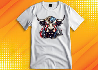 American patriot Bull cow T-Shirt