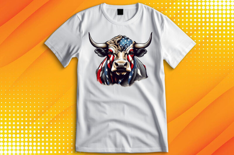 American patriot Bull cow T-Shirt